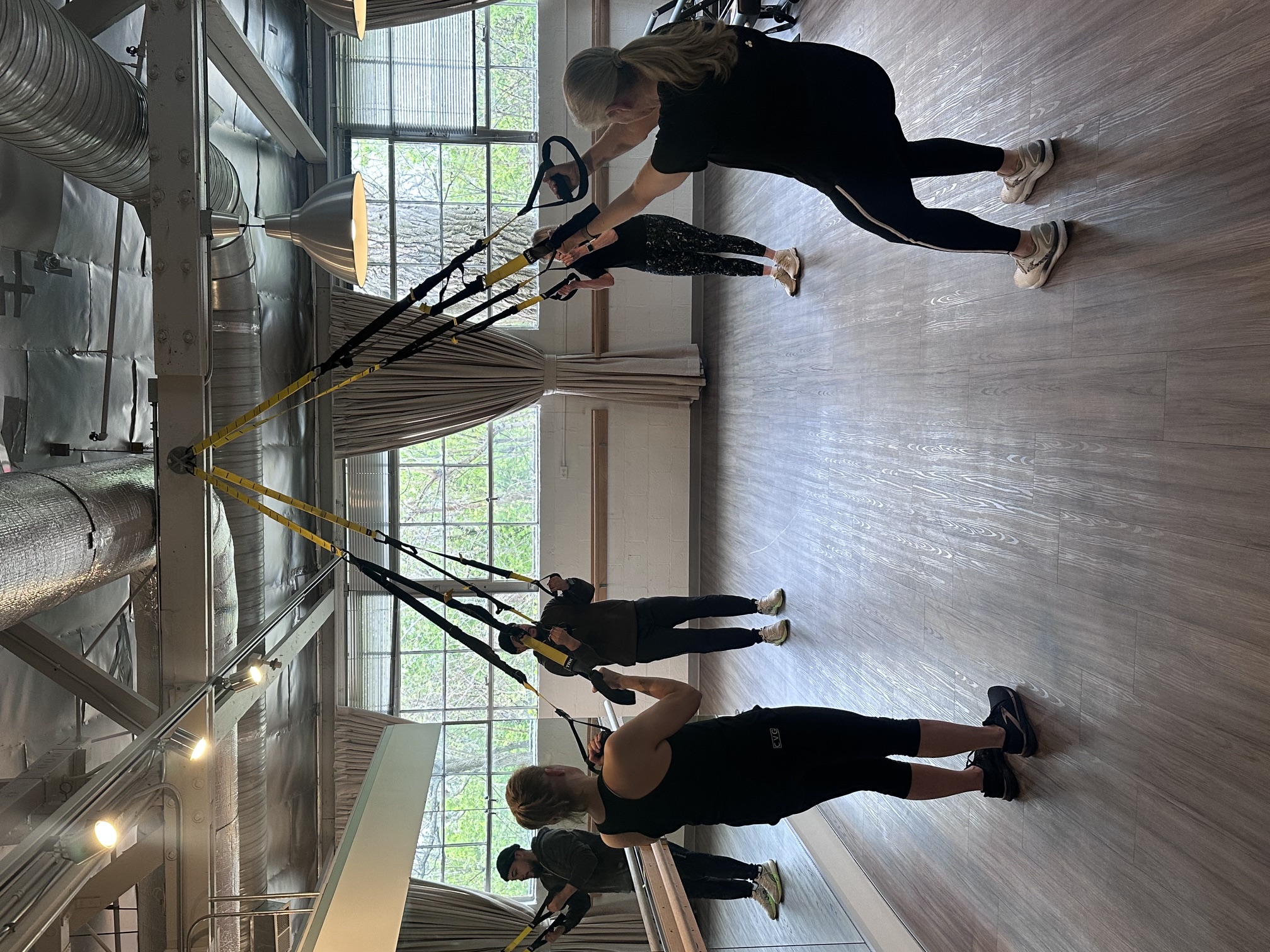 Transformotion Pilates TRX group class in studio